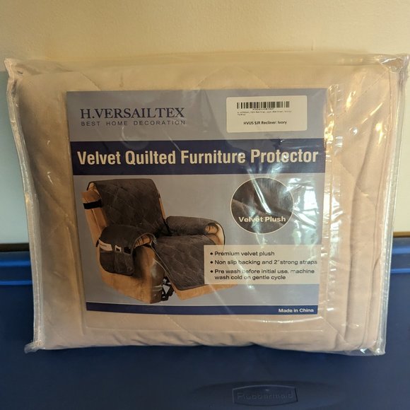 H.Versailtex Velvet Quilted Furniture Protector - Picture 1 of 4